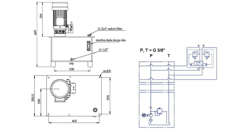 AGGREGAT HYDRAULIQUE -RHA- 25lit POUR BALAI À FOIN