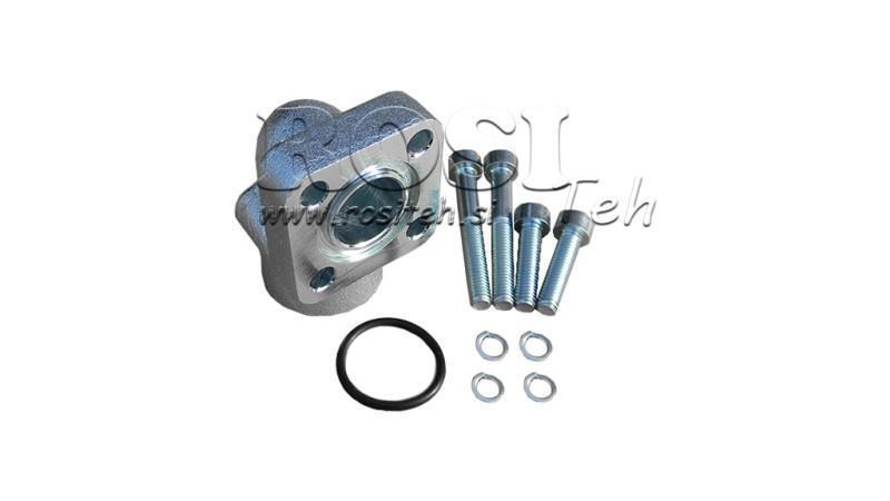 RACCORD DE TUYAU 3/8 - FLANQUE DROITE BOSCH fi 30