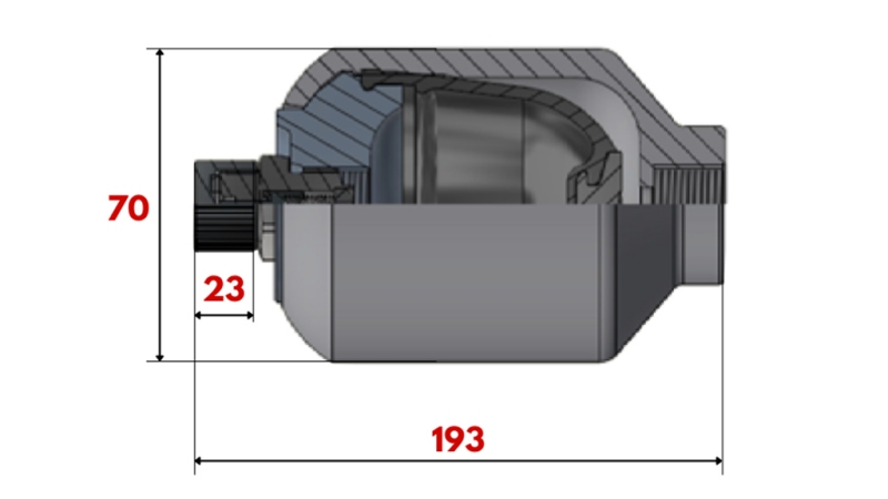 ACCUMULATEUR HYDRAULIQUE 0,35 LIT - M18x1,5