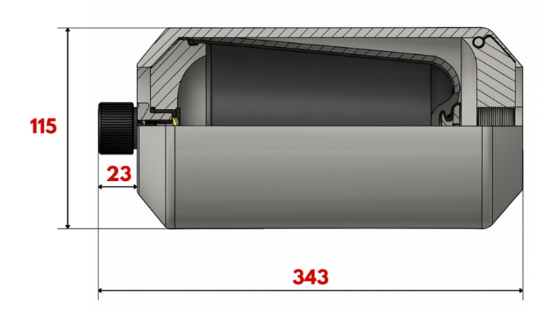 ACCUMULATEUR HYDRAULIQUE 2,2 LIT - M18x1,5