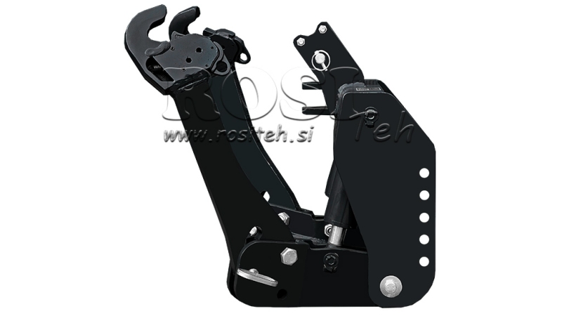 KIT UNIVERSEL HYDRAULIQUE FRONTAL ( AVANT) 2 EME CATEGORIE POUR TRACTEUR 1500KG NOIR (RAL 9005)
