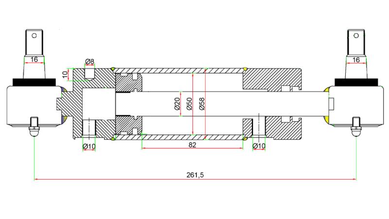 CYLINDRE DE DIRECTION HYDRAULIQUE JOHN DEERE OEM-AM147174