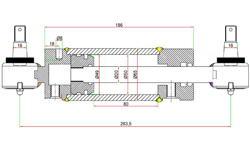 CYLINDRE DE DIRECTION HYDRAULIQUE JOHN DEERE OEM-AM147173