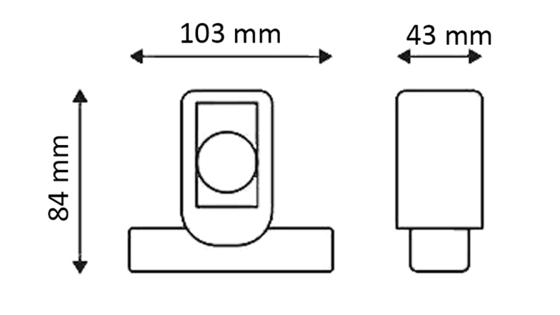 LED STRANSKA LUČ ZA PRIKOLICE KVADRAT BELA-ORANŽNA-RDEČA