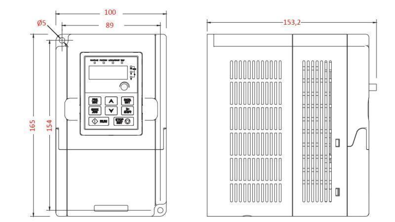 CONVERTISSEUR DE FRÉQUENCE - INVERSEUR 3Phases 2.2kW GD10-2R2G-4-B