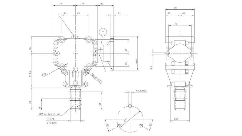 RÉDUCTEUR D'ANGLE POUR CIRCULAIRE GAUCHE