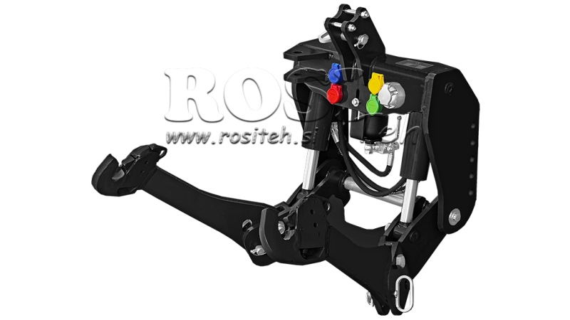 KIT UNIVERSEL HYDRAULIQUE FRONTAL ( AVANT) 2 EME CATEGORIE POUR TRACTEUR 1500KG NOIR (RAL 9005)