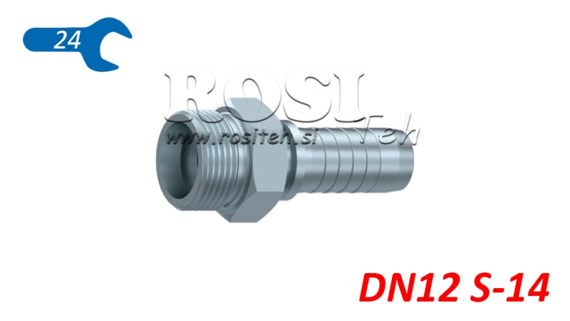 RACCORD HYDRAULIQUE CES 14 S MALE DN12-M22X1,5