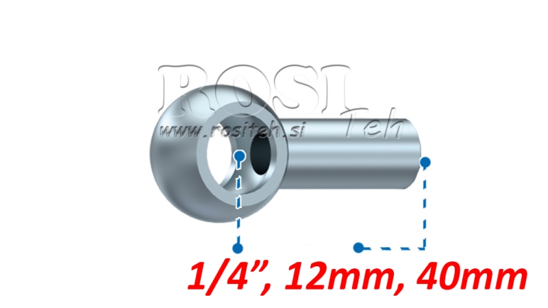 BANJO DE DURITE MÉTALLIQUE 1/4 40mm