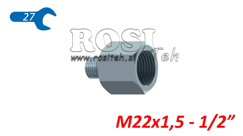 ADAPTATEUR HYDRAULIQUE MALE-FEMELLE 22X1.5-1/2