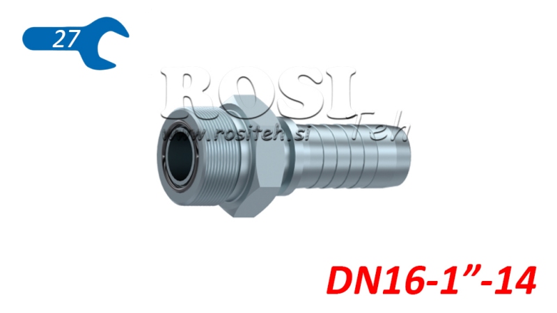 RACCORD HYDRAULIQUE AGORFS MALE DN16-1 -14