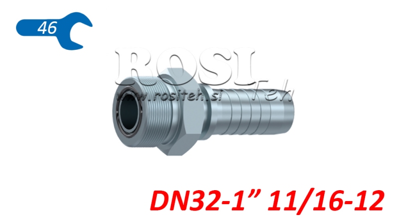 RACCORD HYDRAULIQUE AGORFS MALE DN32-1 11/16-12