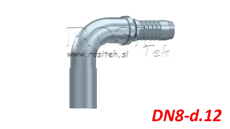 HIDRAVLIČNI PRIKLJUČEK CEVNI PREHOD KOLENO 90° DN8-d.12