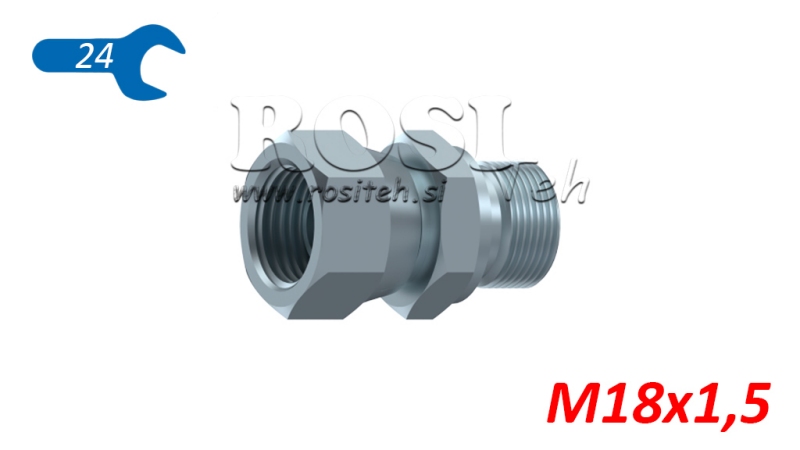 HIDRAVLIČNI DVOVIJAČNIK VRTLJIVA MATICA M18x1,5