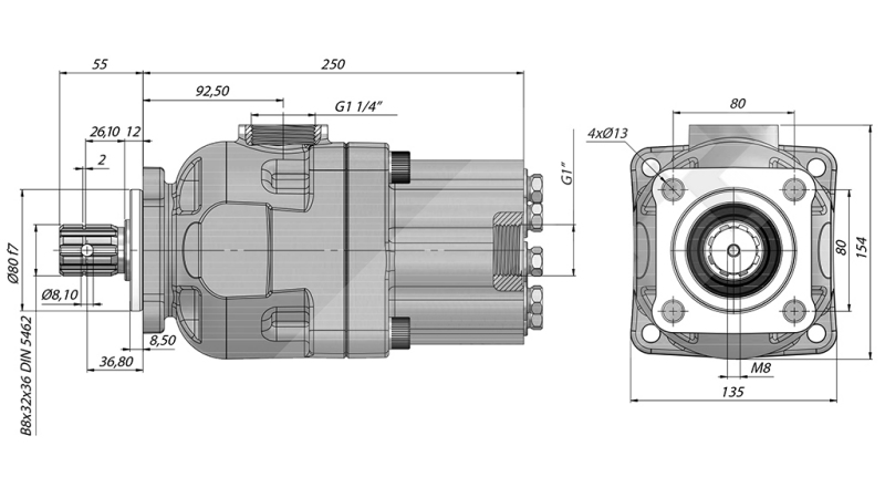 POMPE HYDRAULIQUE A PISTON - 60 CC - 270 BAR