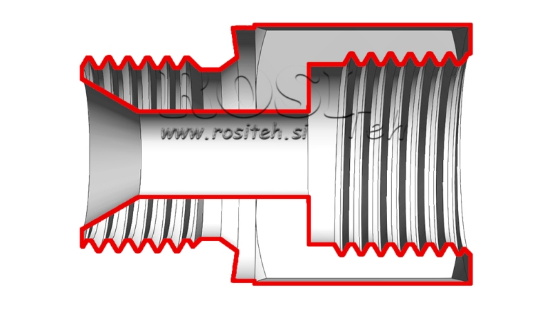HIDRAVLIČNI ADAPTER MOŠKI-ŽENSKI 22x1,5-1/2