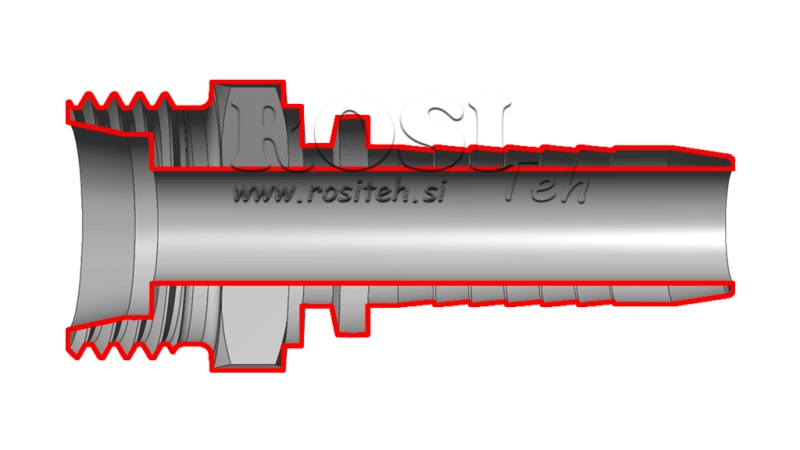 RACCORD HYDRAULIQUE CES 25 AVEC MALE DN25-M36X2