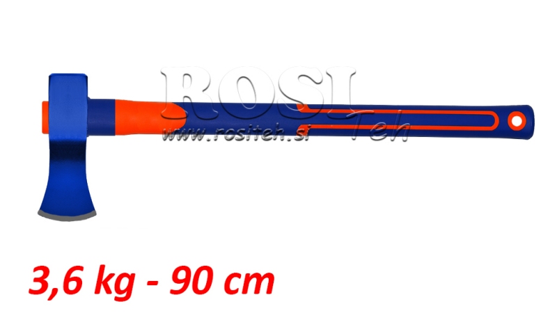 HACHE À FENDRE LE BOIS AVEC MANCHE EN CARBONE - A621 3,6 kg - 90 cm
