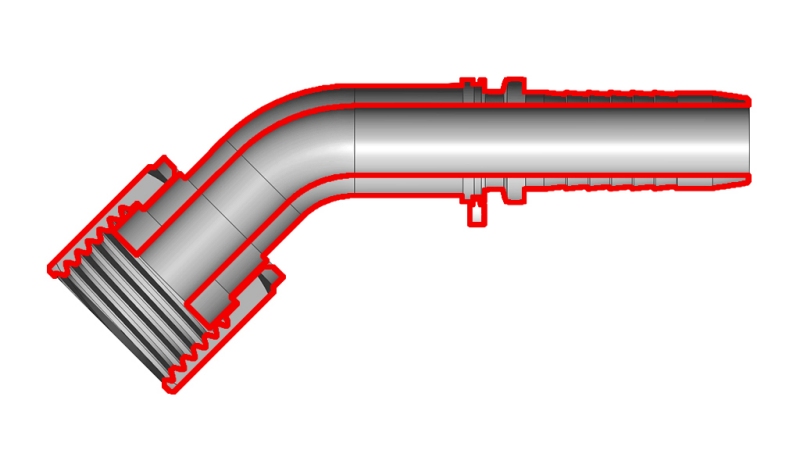 RACCORD HYDRAULIQUE DKORFS COUDE FEMELLE 45° DN8-11/16-16