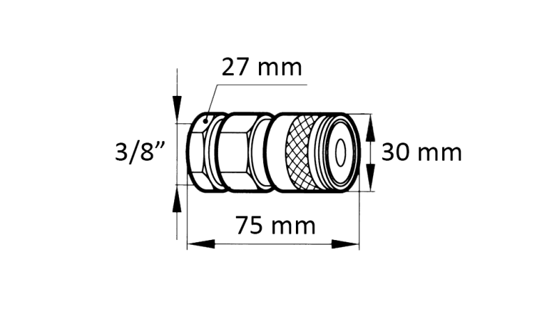 RACCORD RAPIDE EXCAVATEUR FFH FEMELLE 3/8