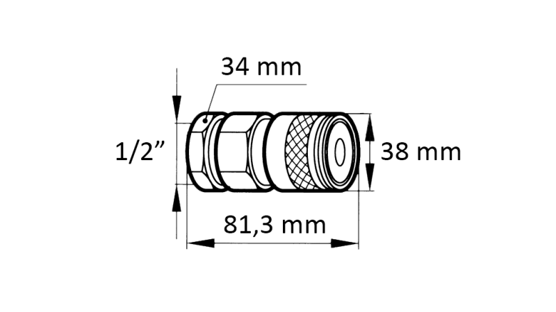 RACCORD RAPIDE EXCAVATEUR FFH FEMELLE 1/2