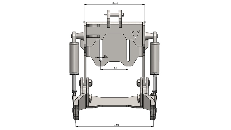 UNIVERZALNI KIT PREDNJA ČELNA HIDRAVLIKA 1KAT PROFI STANDARD ZA TRAKTOR 800kg (VAŠ RAL PO IZBIRI)