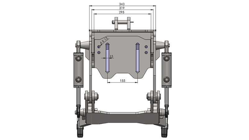 KIT UNIVERSEL HYDRAULIQUE FRONTAL ( AVANT) 01 EME CATEGORIE - PROFI STANDARD POUR TRACTEUR 800 KG