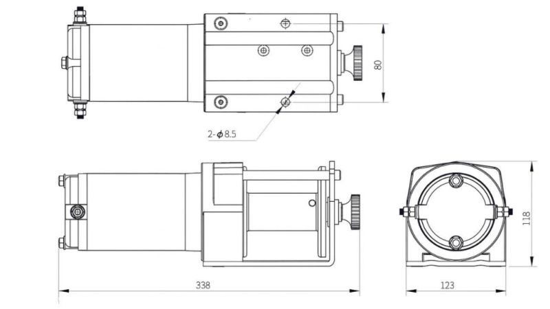 12 V TREUIL ÉLECTRIQUE RS-2500 - 1130 kg - ECO
