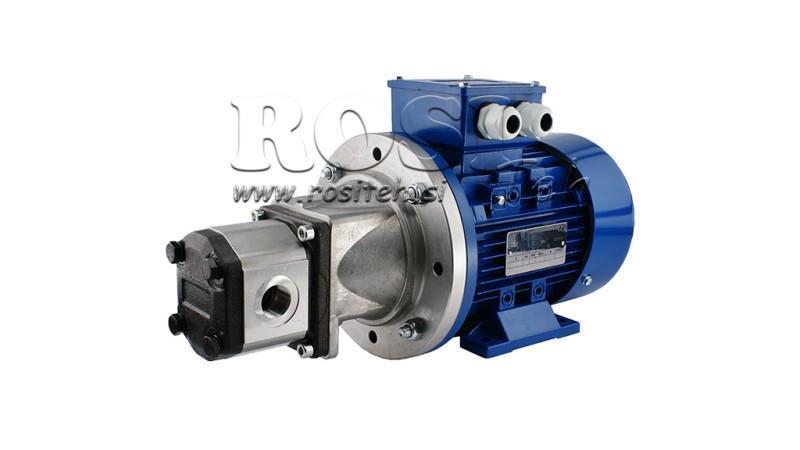 GROUPE D'ASSEMBLAGE DE POMPE HYDRAULIQUE 2 16 ccm MOTEUR ÉLECTRIQUE 3 phases - 5.5 KW (débit = 23 litres/min)