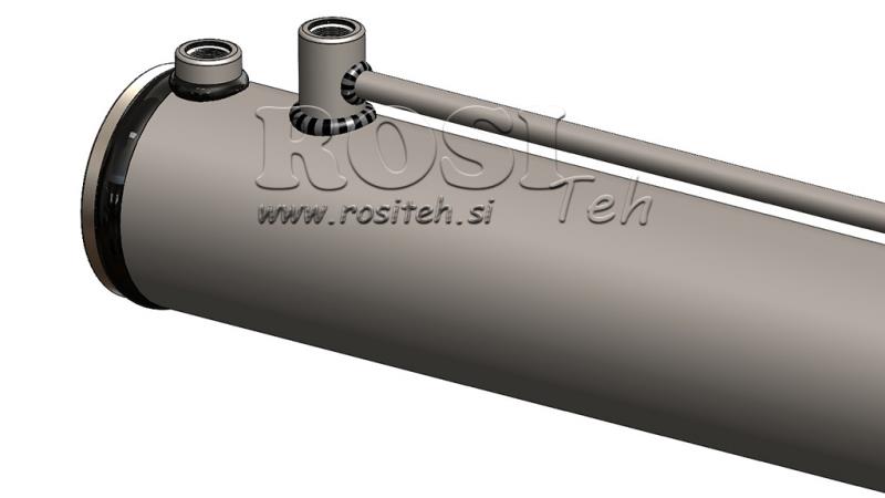 VÉRINS HYDRAULIQUES POUR FENDEUSE À BOIS AVEC PLAQUE DE MONTAGE100/60-1050 - RACCORD SUPÉRIEUR