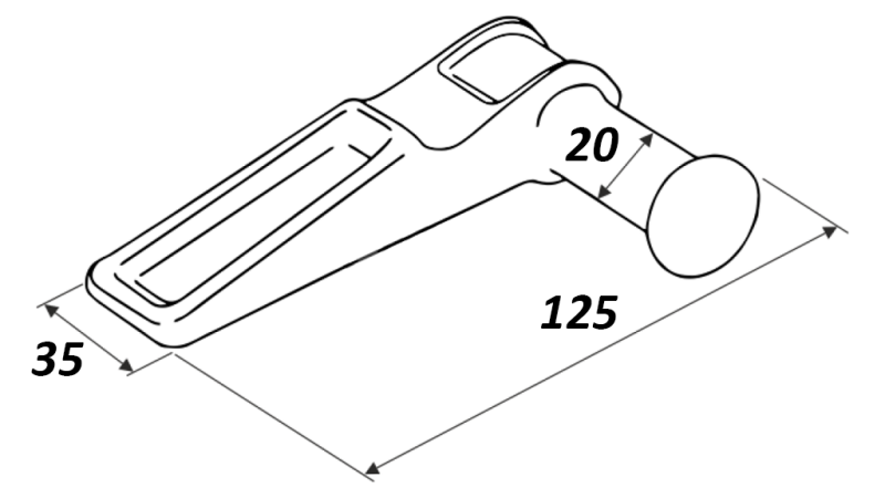 BRIDE POUR VERROU DE TYPE MAROTTA DROIT
