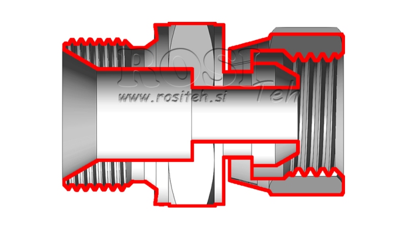 HIDRAVLIČNI REDUCIR VRTLJIVA MATICA BSP3/8 - BSP1/4