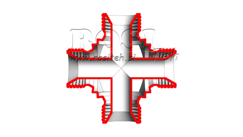 HIDRAVLIČNI T KOM BSP MOŠKI KRIŽNI 3/8