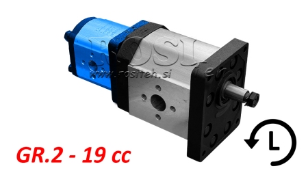 POMPE HYDRAULIQUE SECONDAIRE GROUPE 2 –19 cm³ – ROTATION A GAUCHE (REFERENCE : 20A19X201)