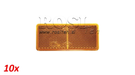 RÉFLECTEURS RECTANGULAIRES ORANGE 105X48 (10PCS)