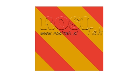 PANNEAU D'AVERTISSEMENT EN ALUMINIUM POUR VÉHICULES ET ATTACHES DIM.423X423MM