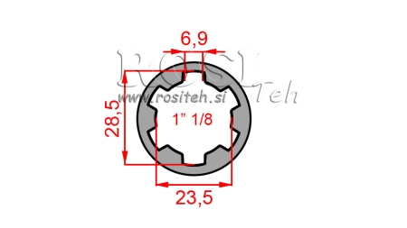ADAPTATEUR CARDAN BAGUE 1-1/8 (100 mm)