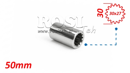 ADAPTATEUR CARDAN BAGUE 30x27 (16 CANNELURES) (50 mm)