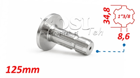 ADAPTATEUR CARDAN AVEC BRIDE 1-3/8 (125 mm)