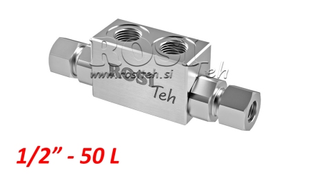 CLAPET ANTI-RETOUR DOUBLE PILOTE TYPE VBPDE 1/2'' – 50 L/MIN