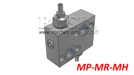RÉGULATEUR DE PRESSION HYDRAULIQUE 10-180 BAR POUR MOTEUR HYDRAULIQUE MP-MR-MH