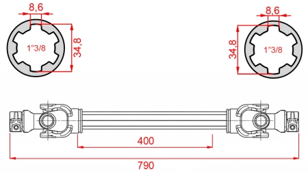 ECO KARDAN 790mm 35-60HP STANDARD