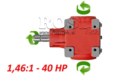 BOÎTE DE VITESSE ANGLE TB-27J 1.46:1 (40HP-29.4KW)