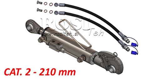 BARRE DE POUSSEE 3ÈME POINT HYDRAULIQUE AVEC CROCHET AUTOMATIQUE - CAT. 2 - 63/35-210 (45-95 HP) (25,4 mm)