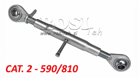 BARRE DE POUSSEE 3EME POINT MÉCANIQUES POUR TRACTEUR A FILETAGE STANDARD - CAT. 2 - M30X3 - 590/810