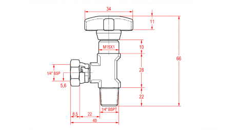 VANNE HYDRAULIQUE POUR MANOMÈTRE 90°