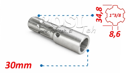 KARDANSKI NASTAVEK 1-3/8 - LUKNJA fi 30 mm (145 mm)