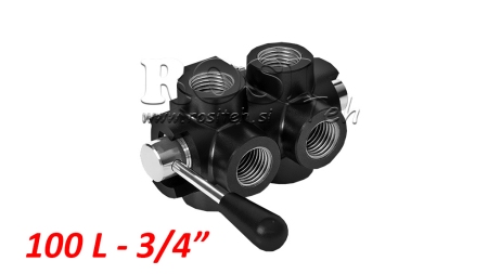 ROBINET A BOISSEAU CYLINDRIQUE 6 VOIES -DEVIATEUR- G3/4 - 100L/MIN