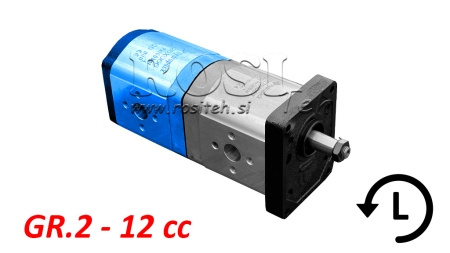POMPE HYDRAULIQUE ARRIERE GROUPE 2 –12 cm³ – ROTATION A GAUCHE (REFERENCE : 20A12X066)
