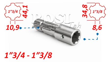 ADAPTATEUR CARDAN DE 1-3/8 À 1-3/4 (150 mm)
